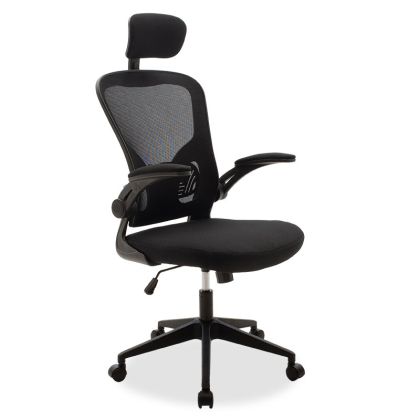Мениджърски стол Ergoline мрежест плат черен цвят