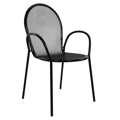 Метален градински стол HM5029.01 Vera в черен цвят 56x62,5x90 cm