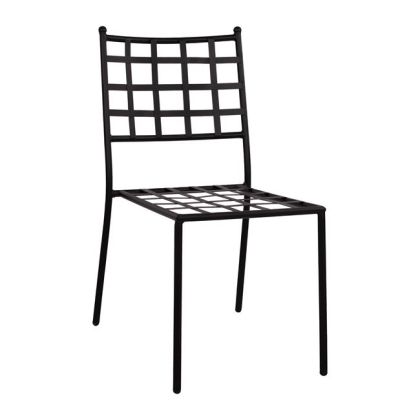 Метален стол HM5509 черен цвят 46x58x88 cm