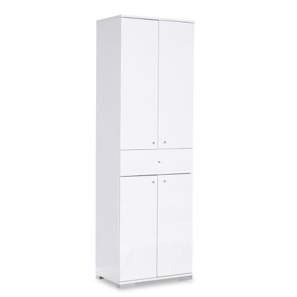 Многофункционален шкаф Chad бял гланц 60x40x187cm