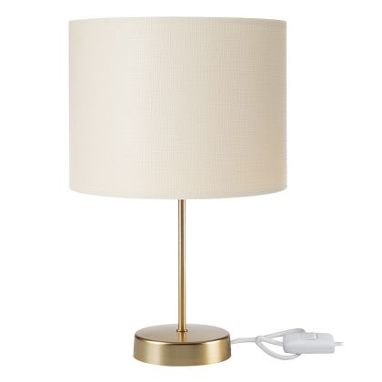Настолна лампа PWL-1183 E27 кремав-златен D22x36.5cm