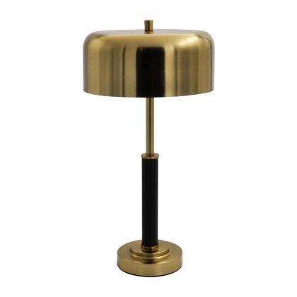Нощна лампа цвят черен/златен 24x49cm