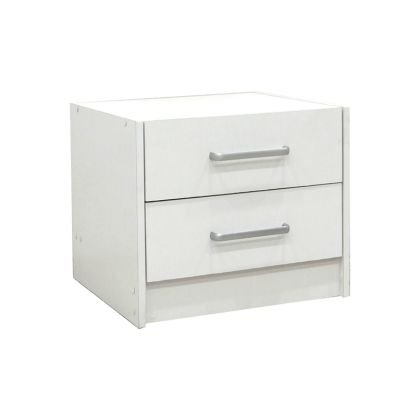 Нощно шкафче Olympus с 2 чекмеджета в бял цвят 47.5x40.5x40.5
