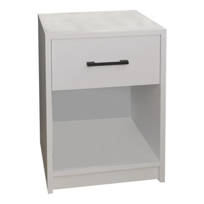 Нощно шкафче Ponil от меламин в бял цвят 41x41x54.5cm