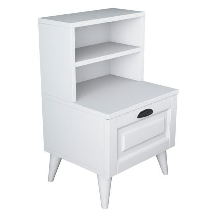 Нощно шкафче Rusta меламин-mdf в бял цвят 45x40x74.5cm