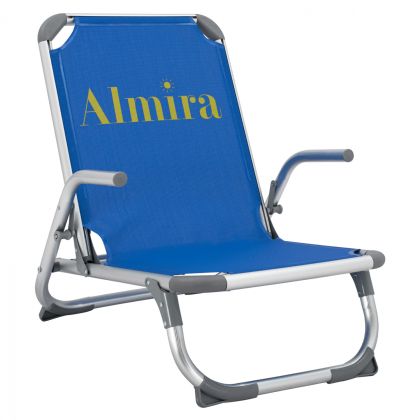 Плажен стол HM5053.01 син алуминиев 56x70x66 cm.