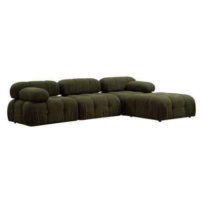 Полиморфен диван Divine текстилна дамаска зелен цвят 288/190x75cm с предварителна поръчка