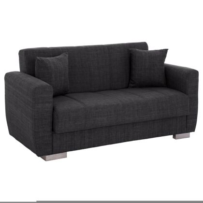 Разтегателен двуместен диван HM3241.03 със сива дамаска 150x84x88cm