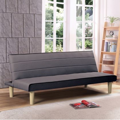 Разтегателен диван BIZ с кафява текстилна дамаска Ε9438,2