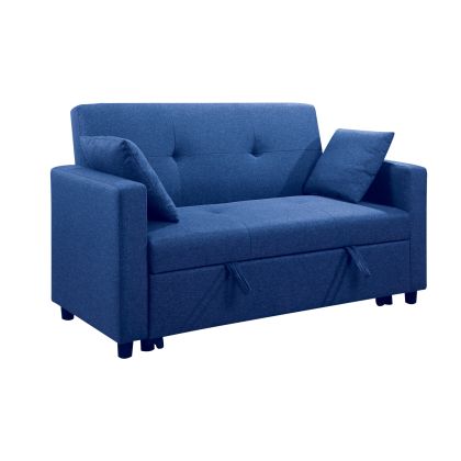 Разтегателен диван IMOLA с дамаска в синьо Е9921,24