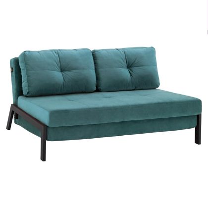 Разтегателен диван LANA HM3079.15 с плюшена дамаска цвят мента 151x92x66Hcm.