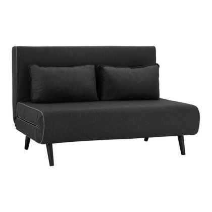 Разтегателен диван двуместен сив текстил HM3077.03 140x75x89cm