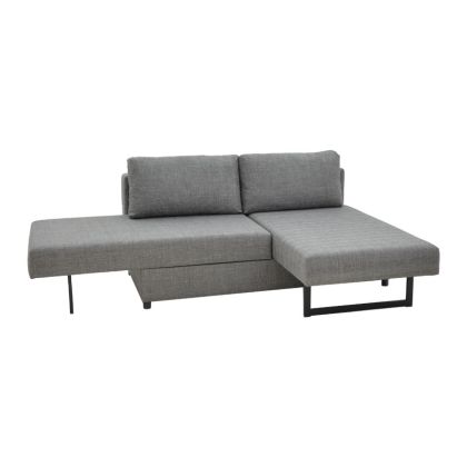 Разтегателен полиморфен диван Defry със сива текстилна дамаска 230x165x72cm