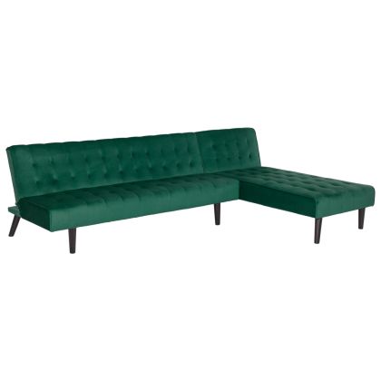 Реверсивен ъглов диван zelda hm3154.13 кадифе в зелено