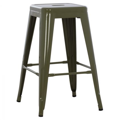 Средно висок метален бар стол HM8573.03 MELITA зелен