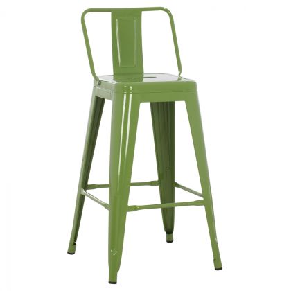 Средно висок метален бар стол MELITA зелен HM8574.13