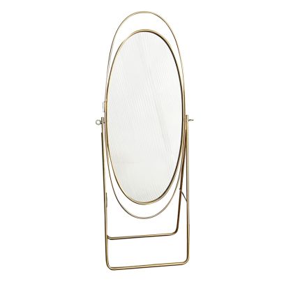 Стенно огледало Erikson Inart със златна метална рамка 66x39x171cm