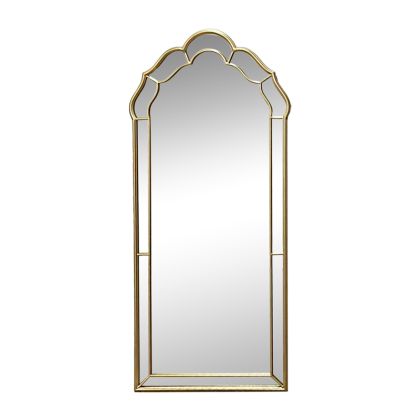 Стенно огледало Klorens Inart със златна метална рамка 60x3x138cm