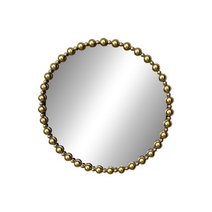 Стенно огледало Poppens Inart със златна метална рамка 83.5x4.5x83.5cm