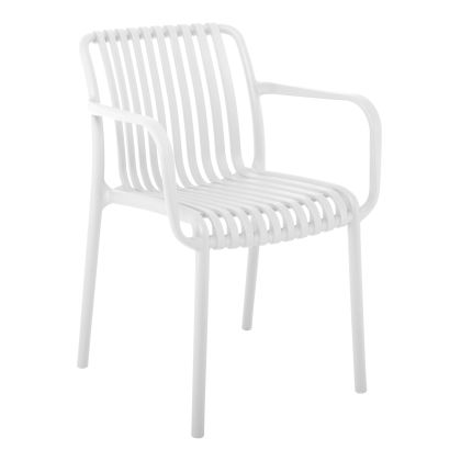Стифиращ градински стол MODA PP покритие с UV защита бял цвят Ε3800,1