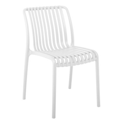 Стифиращ градински стол MODA PP покритие с UV защита бял цвят Ε3801,1