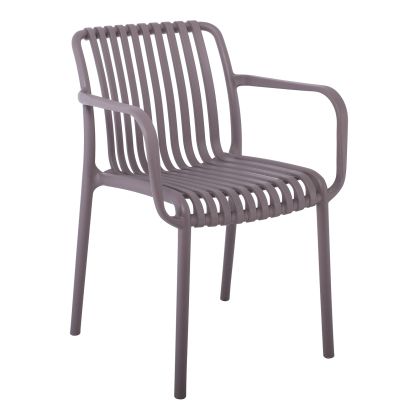 Стифиращ градински стол MODA PP покритие с UV защита цвят мока Ε3800,3