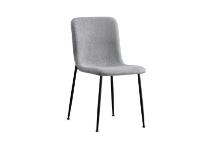 Стол Gratify сиво букле с черни метални крака 43x56x83cm