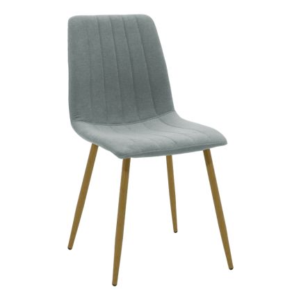 Стол Noor blue fabric-метални крака в натурален цвят 44x55x86cm