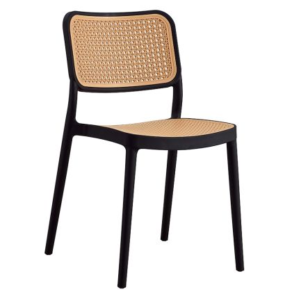 Стол Poetica с UV защита от полипропилен цвят черен/бежов 42x52x81cm
