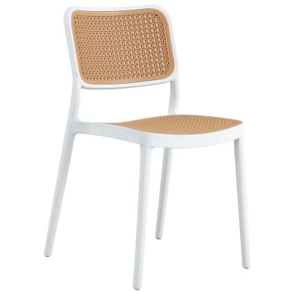 Стол полипропилен hm5934.01 бяло и бежово 41x49x102hcm.