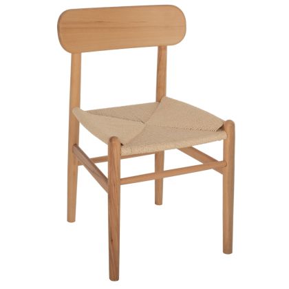 Трапезен стол бук и въже в естествен цвят 46.5x41x80ηcmhm9492.01