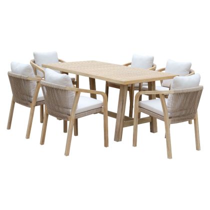 Трапезна маса със столове/ градински сет 7 части акация масив