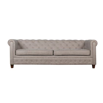 Триместен диван CHESTERFIELD-W сив текстил Ε9420,34