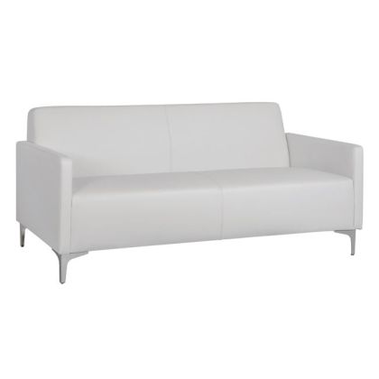 Триместен диван Nellie от бяла синтетична кожа HM3159.32