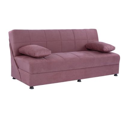 Триместен разтегателен диван EGE с плюшена дамаска пепел от рози HM3067.06 192x74x82 cm