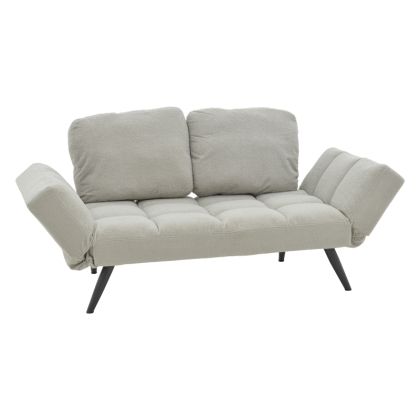 Триместен разтегателен диван Jackie сиво букле с черни метални крака 190x80x74 cm