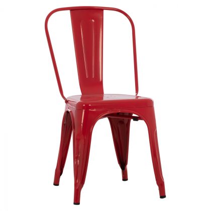 Червен метален стол MELITA HM8641.04