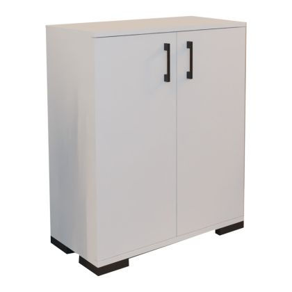 Шкаф Yven от меламин в бял цвят 65x32x83cm