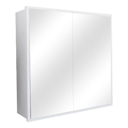 Шкаф за баня Poliana с огледало в бял цвят 70x17x70cm