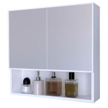 Шкаф за баня Zante с огледало в бял цвят 70x17x70cm