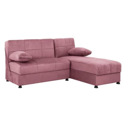 Ъглов диван with с 2 ракли HM3134.06 EGE цвят пепел от рози 188x145x84