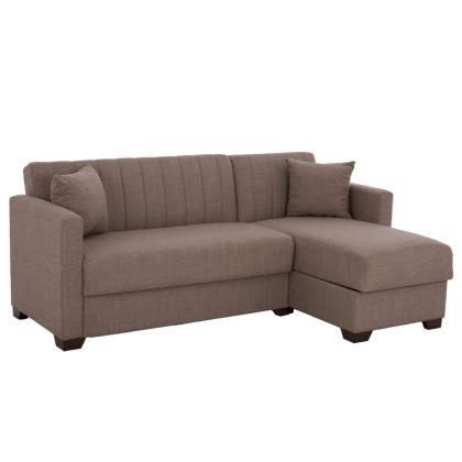 Ъглов разтегателен реверсивен диван в кафяво hm3244.02