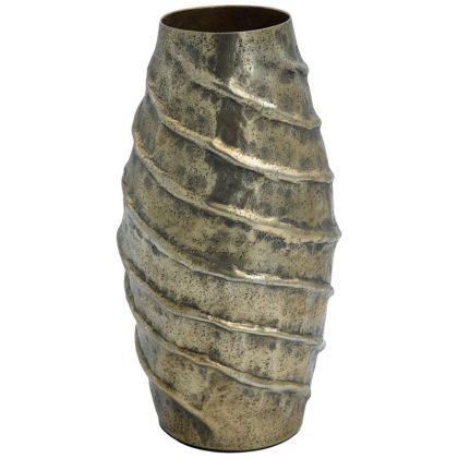 Метална ваза цвят антично злато 17x33cm