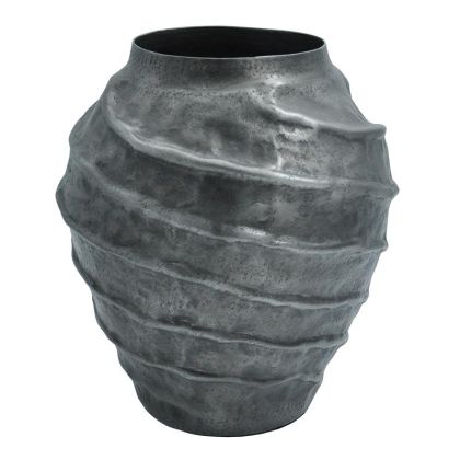 Метална ваза в сив цвят 25x29cm