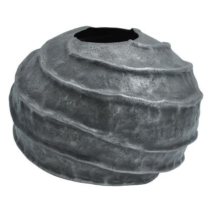 Метална ваза в сив цвят 26x19cm