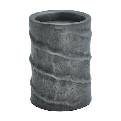 Metal decorative candle holder FL739 in graphite color, size 12x15cm