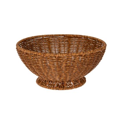 BROWN PE RATTAN BOWL D24,5X12CM