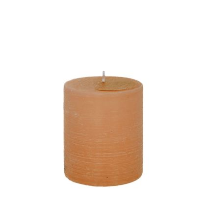 BROWN SCENTED PILLAR CANDLE 7X8CM COFFEE