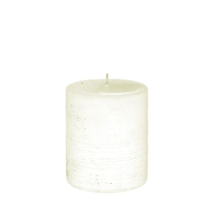 CREAM SCENTED PILLAR CANDLE 7X8CM VANILLA