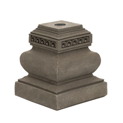 STONE GREY PARASOL BASE 28x28x30CM